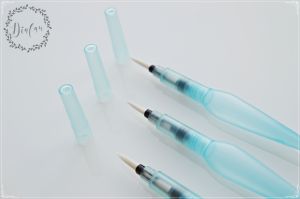 Pensula Brush albastra transparenta